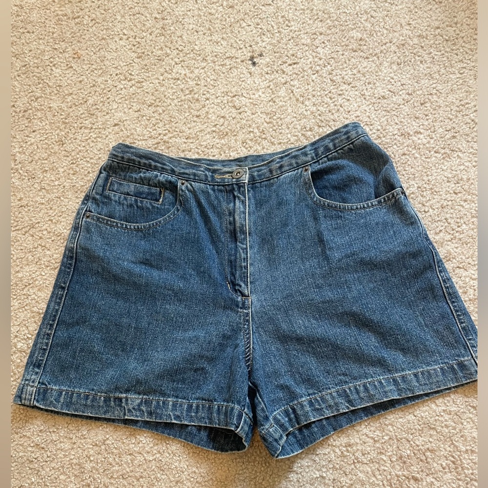 Vintage American Eagle Outfitters Blue Jean Shorts High-Waisted Relaxed Fit